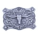 thumbnail image 4 of Hebilla de cinturón de vaquero occidental de estilo vintage Accesorio floral grabado Hebilla de cabeza de toro para Regalos  , Plata Hugo Hebilla del cinturón, 4 of 7