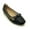Black, variant on Women’s Ballerina Flats with Leopard Print Trim and Bow – Low Wedge Slip-On Dress Flats with Cushioned Insole – Comfortable Casual Everyday Shoes for Work or Evening Wear