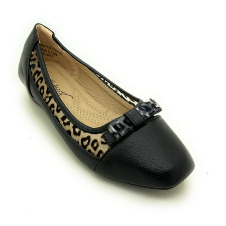 

Tranparent Leeopard Print Wedge Flat