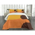 thumbnail image 3 of Ambesonne African Quilted Bedspread Set 3 Pcs, Teenage Girl Face, King Size, Orange Salmon Dark Brown, 3 of 5
