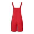 thumbnail image 6 of Gubotare Girls Jumpsuit Shorts Toddler Baby Girl Sleeveless Jumpsuit Romper Overalls One-Piece Outfit Size 13-14T (Red,13-14 Years), 6 of 6