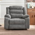 thumbnail image 4 of JUUXO Extra Wide Rocking Power Recliner Chair 270° Swivel with Heat Massage - USB & Type C Charging Port - Velvet Swivel Reclining Chair for Living Room Bedroom Office, 4 of 11
