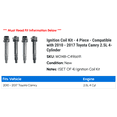 thumbnail image 2 of Ignition Coil Kit - 4 Piece - Compatible with 2010 - 2017 Toyota Camry 2.5L 4-Cylinder 2011 2012 2013 2014 2015 2016, 2 of 2