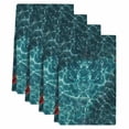 thumbnail image 2 of Teal Green Ocean Waves Kitchen Towels Set of 4, Red Boat Coastal Absorbent Dish Towels for Kitchen, Microfiber Hand Towel, Quick Drying Tea Towel for Cleaning Decorative Dishcloths, 2 of 7
