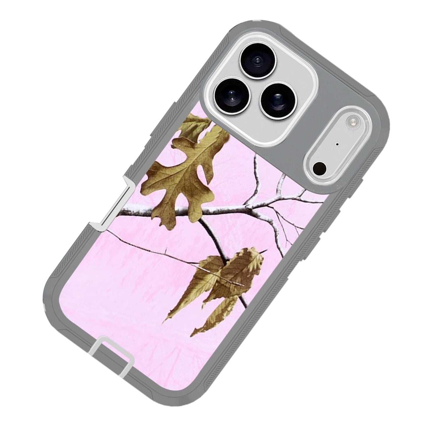 Heavy Duty Armor Protective Case for iPhone 17 Pro Max - Camo Pink