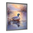 thumbnail image 2 of Designart "Duck in Twilight by the Lake II" Animals Framed Wall Art - Traditional Blue Duck Bedroom Framed Canvas Wall Art, 2 of 6