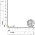 thumbnail image 2 of Gem Stone King Platinum Green Peridot Stud Earrings for Women Men (0.41 Cttw, Gemstone August Birthstone, Round 3.5MM), 2 of 6