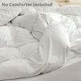thumbnail image 5 of PURE ERA 3pc Duvet Cover Set -Jersey Cotton 100% T-Shirt Cotton-Ultra Soft Breathable -California King, Bright White, 5 of 8