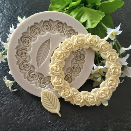 

1PC Rosette Leaves Silicone Mold Cake Diy Chocolate Mold Sugar Baking M HyYHUWL