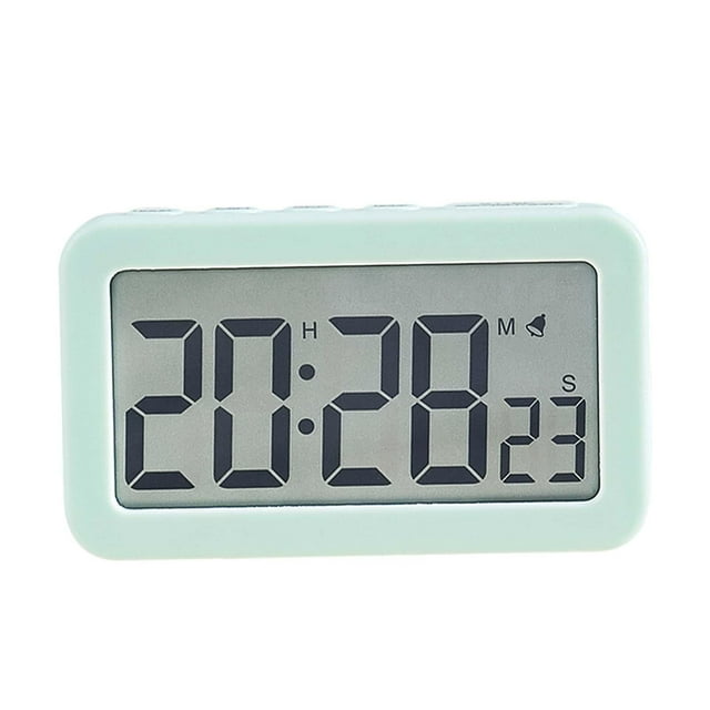 Langgg Compact Desktop Table Clock Snooze Function 12/24 Hour Format Small Home Office Decor Desk Clocks Easy Small Clock Home Green 8.9x2.2x5.2cm
