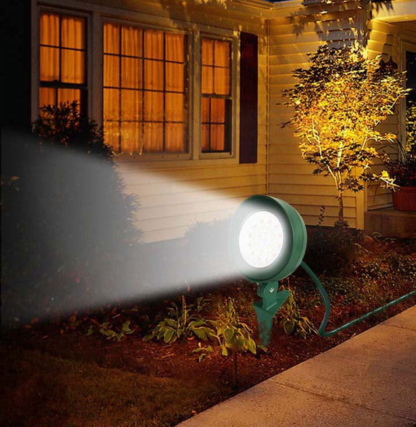 Hyper Tough Outdoor 3 Color-changing Led Floodlight, Green, Plastic