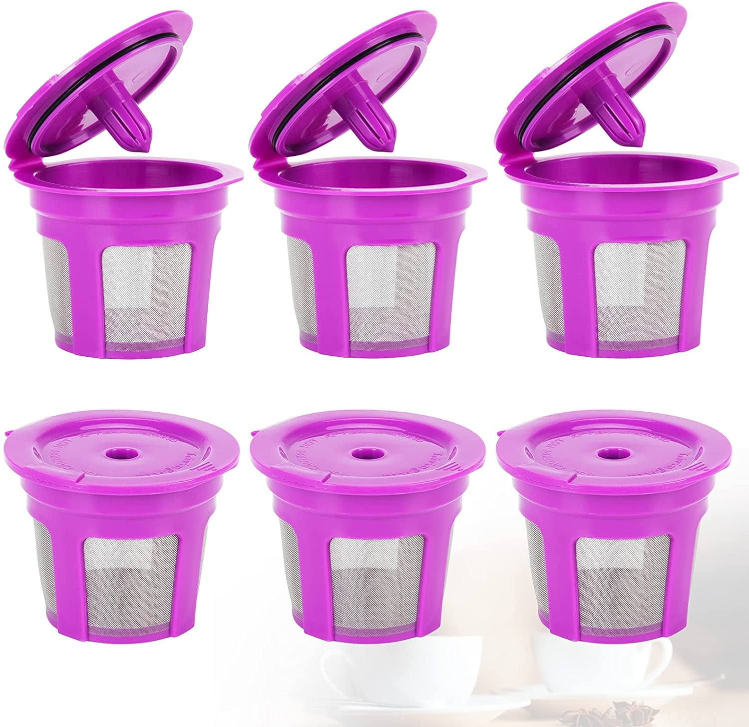 6 Pcs K Cups Coffee Filters Reusable and Refillable