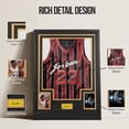 thumbnail image 2 of Sports Jersey Shadow Box Frame, Wall-Mount Display Case with Dual-Color Mat, Photo Slots & Mounting Hardware (Black Top & White Base), 2 of 7