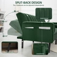 thumbnail image 5 of Velvet Convertible Sofa Bed 2 Seater L-shaped Couch Loveseat with Ottoman Adjustable Backrest USB for Living Room Small Space,Green, 5 of 7
