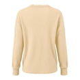 thumbnail image 6 of yillto Womens Tops Lace V Neck Ribbed Long Sleeve Dressy Fashion Elegant Loose Blouses Sweater, 6 of 6