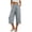 Gray, variant on MLCDZ Women's Wide Leg Elastic Waist Capri Pants Casual Lightweight Breathable Palazzo Summer Beach Vacation Cropped Trousers with Pockets