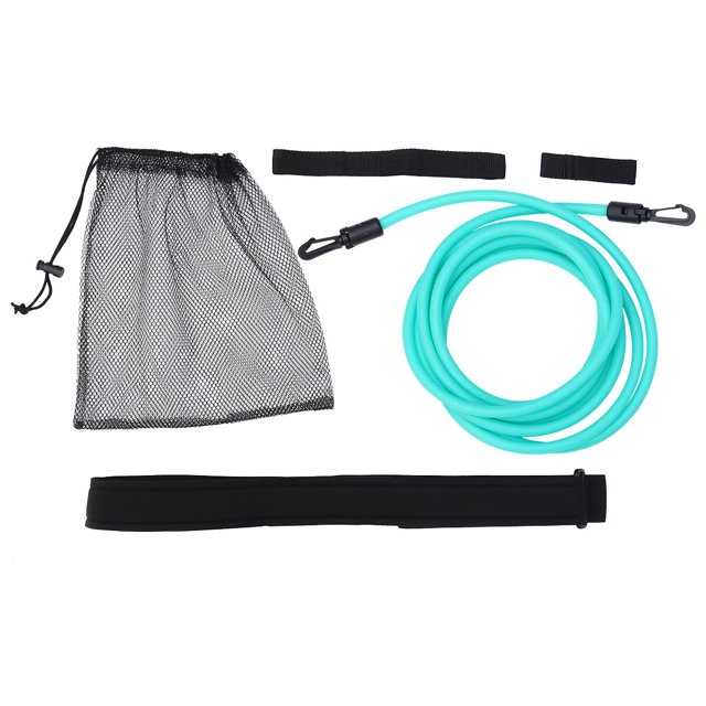 CTIRCHIU 1 Ensemble de Ceinture de Résistance à l'Entraînement de Natation Ceinture Élastique Réglable Corde de Sécurité (Vert)