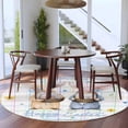 thumbnail image 4 of Watercolor Easter Round Area Rug 5ft, Cute Gnomes Eggs Flowers Colorful Grid Washable Non-Slip Circle Rugs for Bedroom Living Room Kitchen, Soft Low Pile Carpet for Dining Room Playroom Nursery, 4 of 9