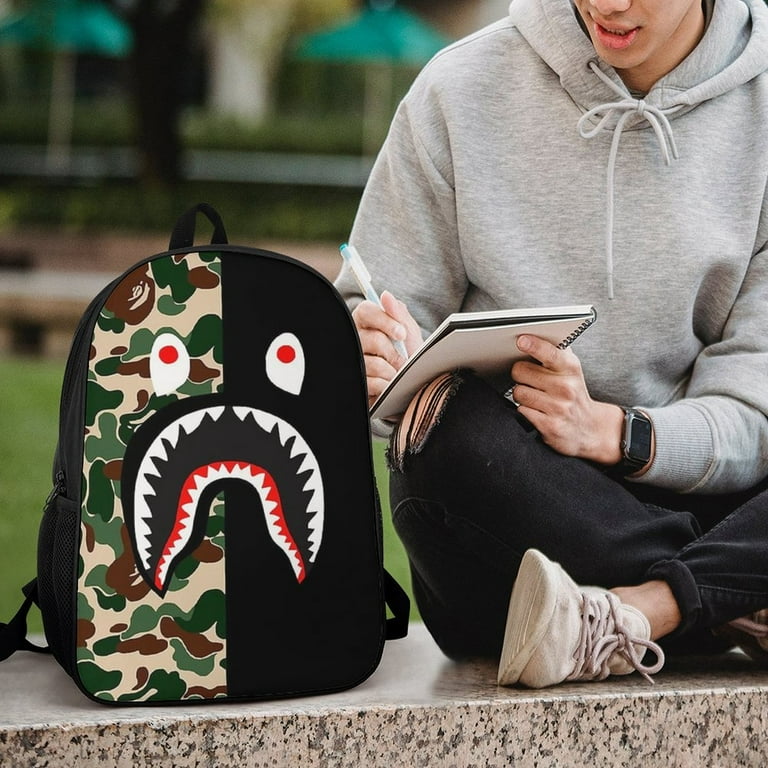Mens bape backpack hotsell