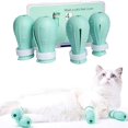 thumbnail image 5 of Botas De Gato 4 Uds. Zapatos antiarañazos para gatos, botas ajustables para mascotas, fundas para garras de gato para lavado de baño, 5 of 5