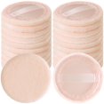 thumbnail image 1 of HINZIC Paquete de 25 esponjas de polvo redondas de 60 mm para aplicadores de maquillaje de base, esponjas de polvo facial de algodón suave y agradable para la piel, almohadillas de terciopelo para cos, 1 of 5