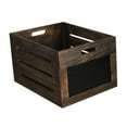 thumbnail image 2 of Cutout Design Wooden Box with Chalkboard Inserts, Set of 3, Brown and Black, 2 of 5