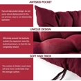 thumbnail image 3 of Nvzi Scorpiuse Chair Pads with Ties 15"x15" Non-Slip Soft Seat Cushions Set of 4 Breathable Pearl Cotton Filling Seat Cushion for Dining Living Room Kitchen Office Chair Den (15" x 15", Red), 3 of 5
