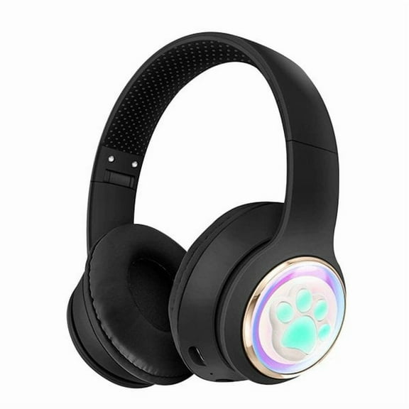LED Light Bluetooth Headphones - Over-Ear Gaming Headset for PC, Phone & Tablet AKZ61 for Universal Cell Phone And Bluetooth Device
