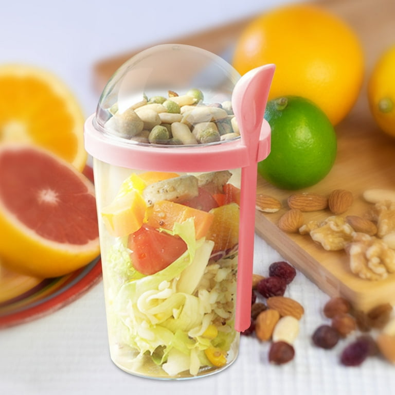 400ml Fresh Salad Cup Vegetable Fruit Salad Cups with Spoon and