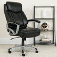 thumbnail image 3 of Flash Furniture Big & Tall LeatherSoft Executive Swivel office Chair with Arms, Black, 3 of 14