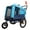 Blue, variant on Hot Sale Extra Large 2-in-1 Pet Bike Trailer & Push Cart – Detachable for Biking/Walking, Holds Up to 88 lbs, All-Terrain Wheels