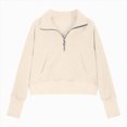 thumbnail image 6 of TOWED22 Girls Half Zip Sweatshirt Solid Fleece Quarter Zip Pullover Hoodis Fall Clothes for Teen Girls Thumb Hole,3-4 Y, 6 of 6