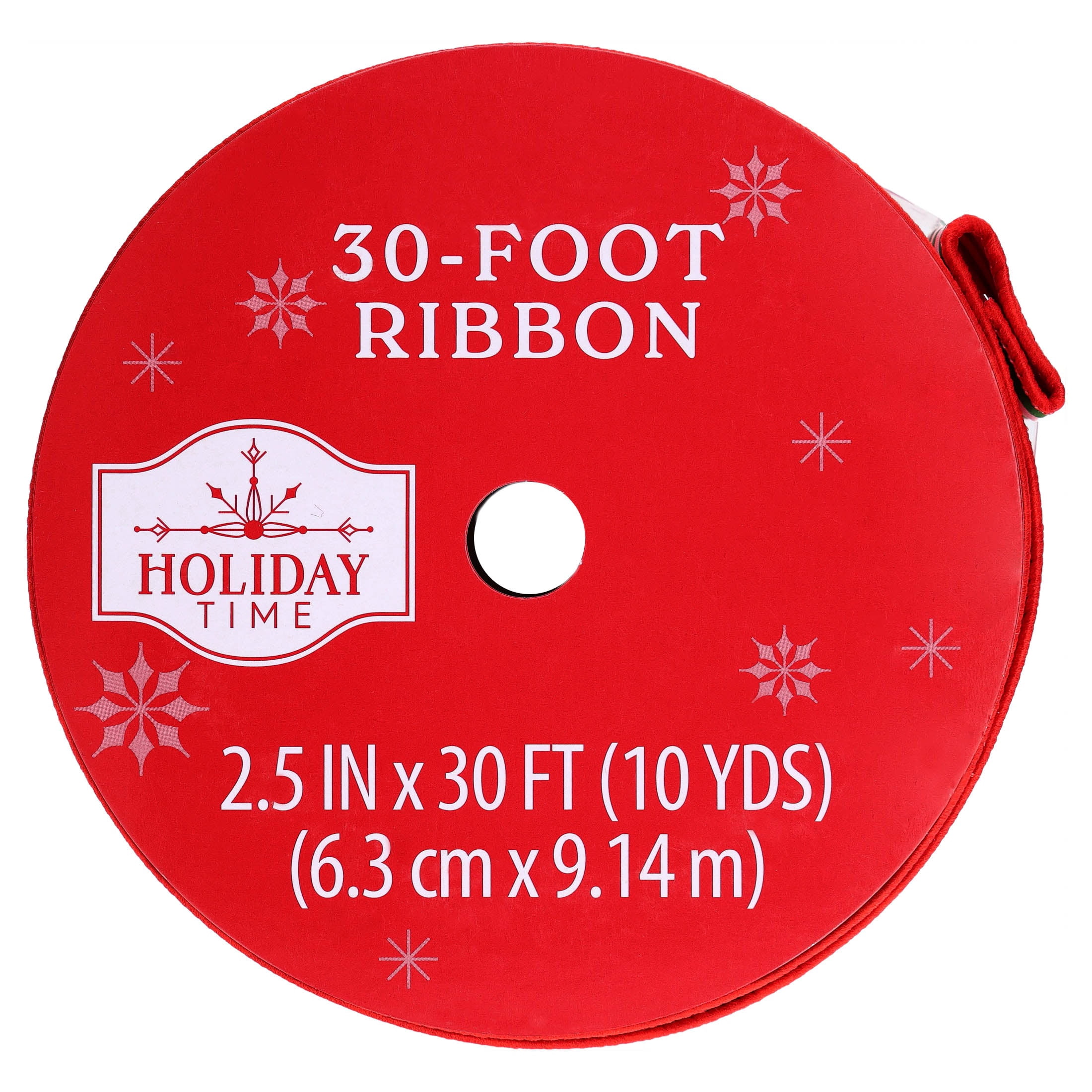 Red/White/Green Polka Dot and Stripe Dual-Sided Christmas Ribbon, 2.5" x 30', by Holiday Time