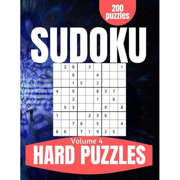 sudoku brain exercises hard sudoku puzzles difficult large print sudoku puzzles for adults and seniors with solutions paperback large print walmart com walmart com