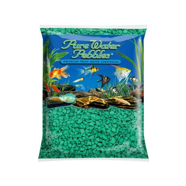 Pure Water Pebbles Turquoise Aquarium Gravel, 5Pounds