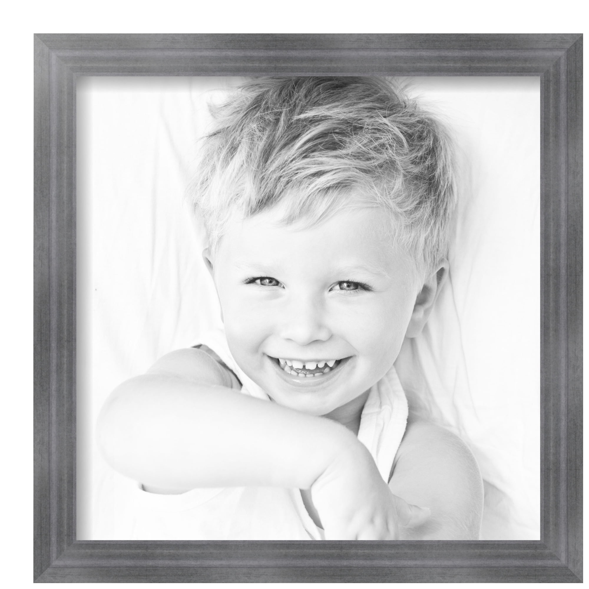 ArtToFrames 14" x 14" Muted Cold Silver Picture Frame, 14x14 inch Silver MDF Poster Frame (WOM-4682),  Pack