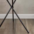 thumbnail image 3 of Danya B. Circular Modern Grey Concrete Finish Veneer Stone Top Black Metal Legs Accent Table, 3 of 22