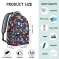 thumbnail image 6 of Space Geek Star Moon Sun Backpack - Waterproof & Spacious for College Students, 6 of 6