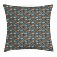 thumbnail image 1 of Adventure Nursery Throw Pillow Cushion Cover, Abstract Illustration of Forest Habitants Fluffy Foxes and Dandelions, Decorative Square Accent Pillow Case, 24 X 24 Inches, Multicolor, by Ambesonne, 1 of 2