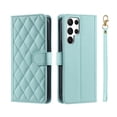 thumbnail image 3 of Funda de cuero a cuadros con tapa tipo billetera para Samsung Galaxy S24 S23 S22 S21 S20 FE S10 Note 20 Ultra 10 Plus 9 8, 3 of 5