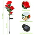 thumbnail image 3 of Solarek 2 Pack Solar Garden Stake Light Outdoor LED Solar Rose Flowers Lights Rose Flowers Waterproof Solar Decorative Lights for Patio Courtyard Pathway Garden Lawn, 3 of 7
