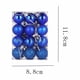 thumbnail image 3 of 2pc Bolas de Decoración del Árbol de Navidad, 3cm, Azul Bebé, 3 of 5