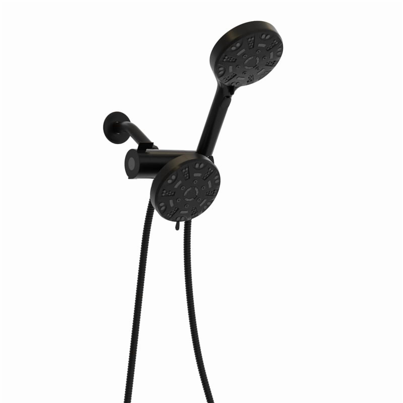 Multi Function Dual Shower Head - Shower System with 4.7" Rain Showerhead, 8-Function Hand Shower, Brushed Nickel On-Site   RR