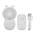 thumbnail image 2 of Mini Fan, 3 Speed Handheld White Portable Cartoon Mini Pocket Fan  For Summer For Students, 2 of 8