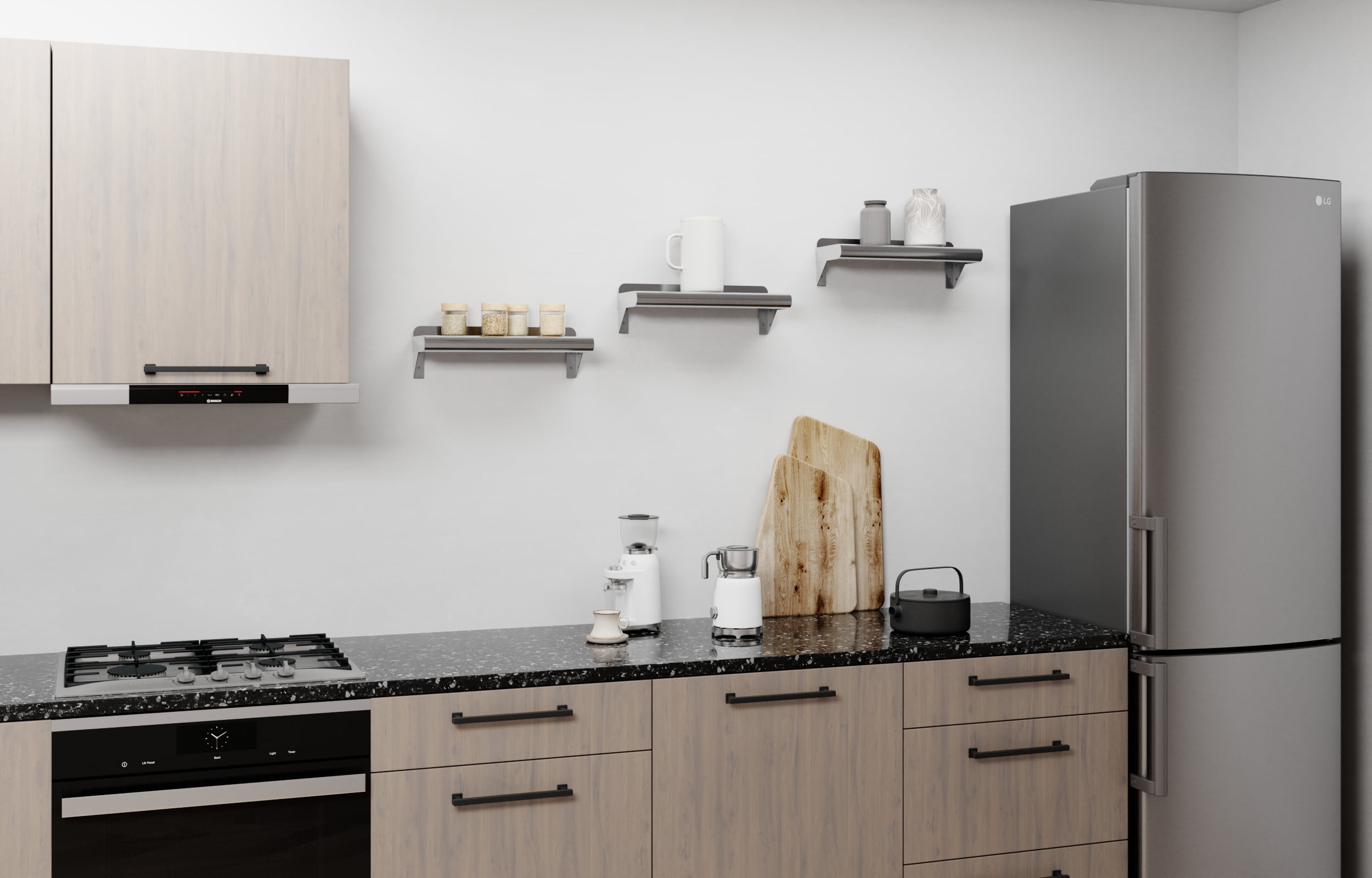 AmGood 6 in. x 16 in. Stainless Steel Wall Shelf | NSF Certified | Appliance & Equipment Metal Shelving | Kitchen, Restaurant, Garage, Laundry, Utility Room