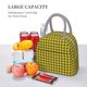 thumbnail image 5 of Balery Yellow Checkered Plaid Bolsa de Almuerzo para Mujeres, Caja de Almuerzo, Bolsa de Almuerzo Pequeña Impermeable, Tote de Almuerzo Reutilizable con Gran Capacidad, 5 of 6