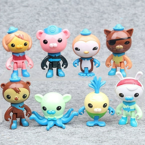 8Pcs Octonauts Captain Barnacles Kwazii Peso Shellington Dashi 5-10cm Figure Toy