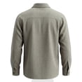 thumbnail image 4 of Stamzod Men's Dress Shirts Solid Collared Long Sleeve Shirt Business Casual Work Button Up Shirt with Pockets Gray 01 L, 4 of 5