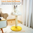 thumbnail image 4 of Happi N Pets 28" Tall Thick Cat Scratching Post, Small Cat Tree for Indoor Cats with Cloud Soft Perch & Bed, Cute Toys, Stable Stand, Removable Cover, Bonus Catnip, 4 of 9