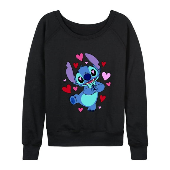 Lilo & Stitch - Heart Eyes Stitch - Women's Lightweight French Terry Long Sleeve Shirt